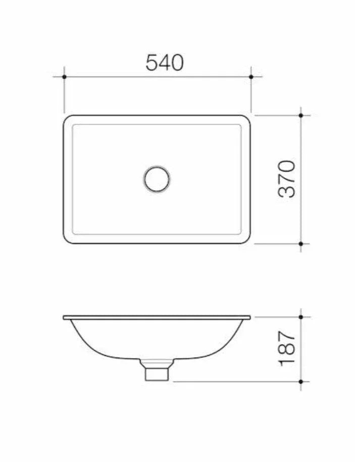 Caroma Urbane II Under Counter Basin (No Tap Hole) - Ideal Bathroom Centre878500W