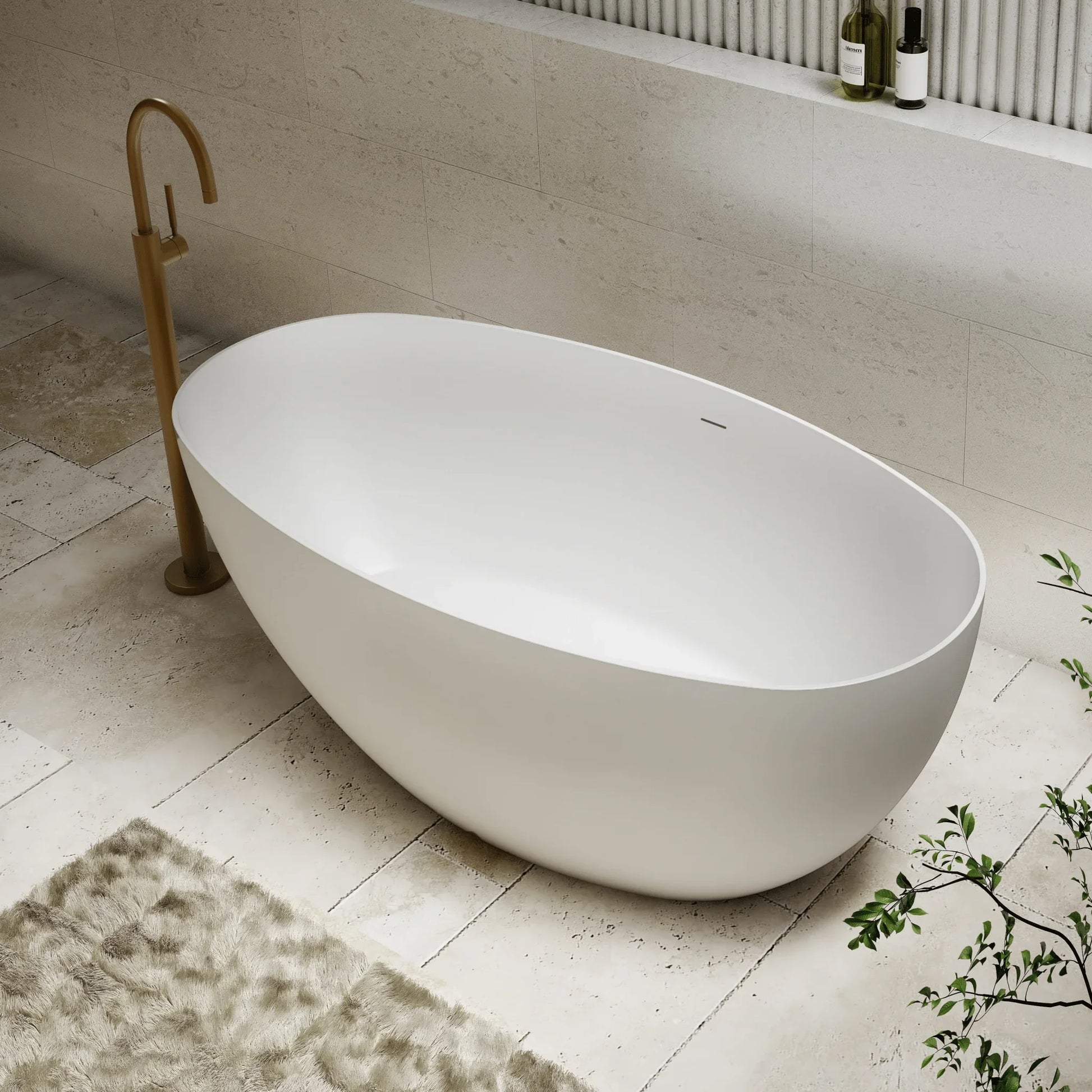 Cassa Design Egg Shell Freestanding Bath - Matte White - Ideal Bathroom CentreBT - ES1500M1500mm