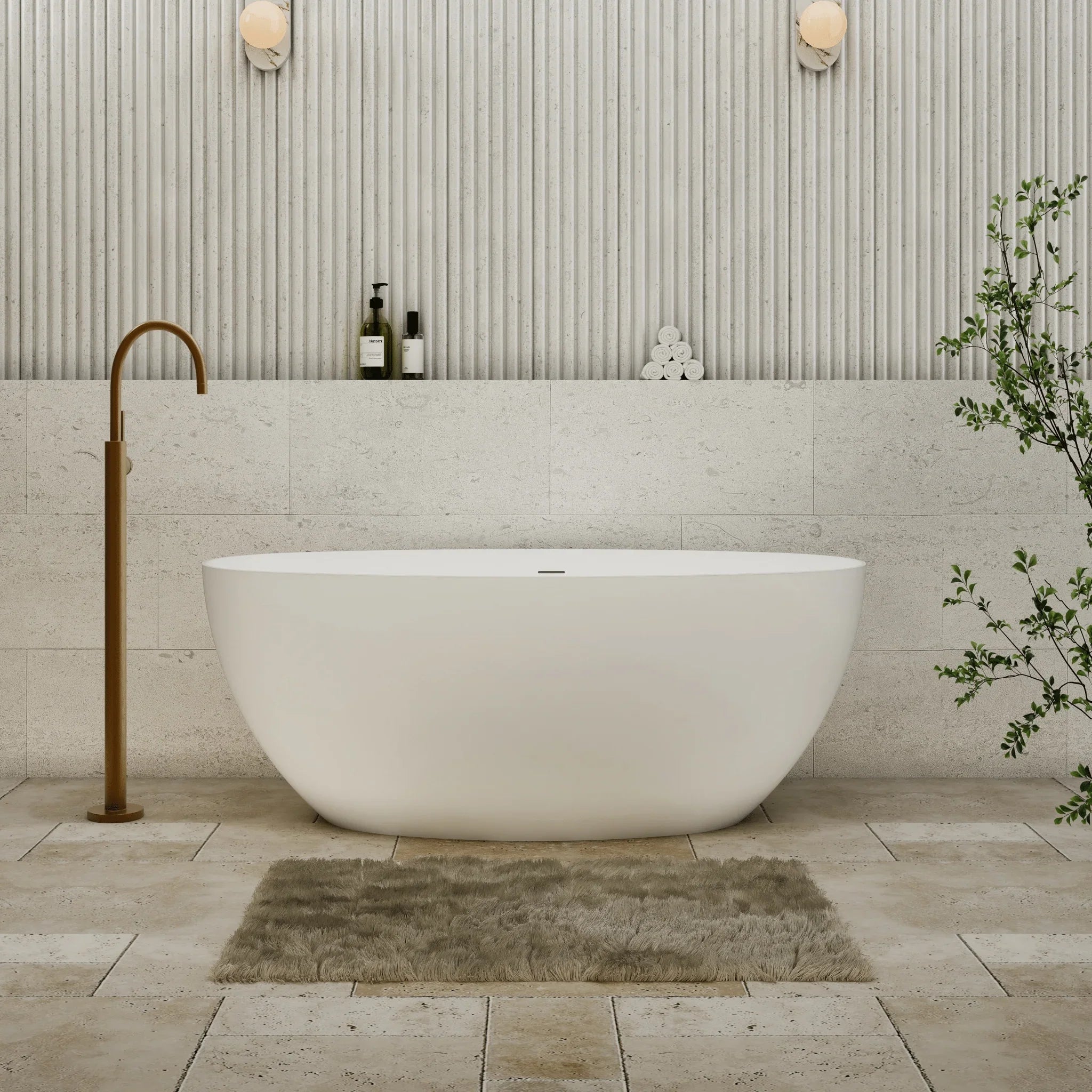 Cassa Design Egg Shell Freestanding Bath - Matte White - Ideal Bathroom CentreBT - ES1500M1500mm