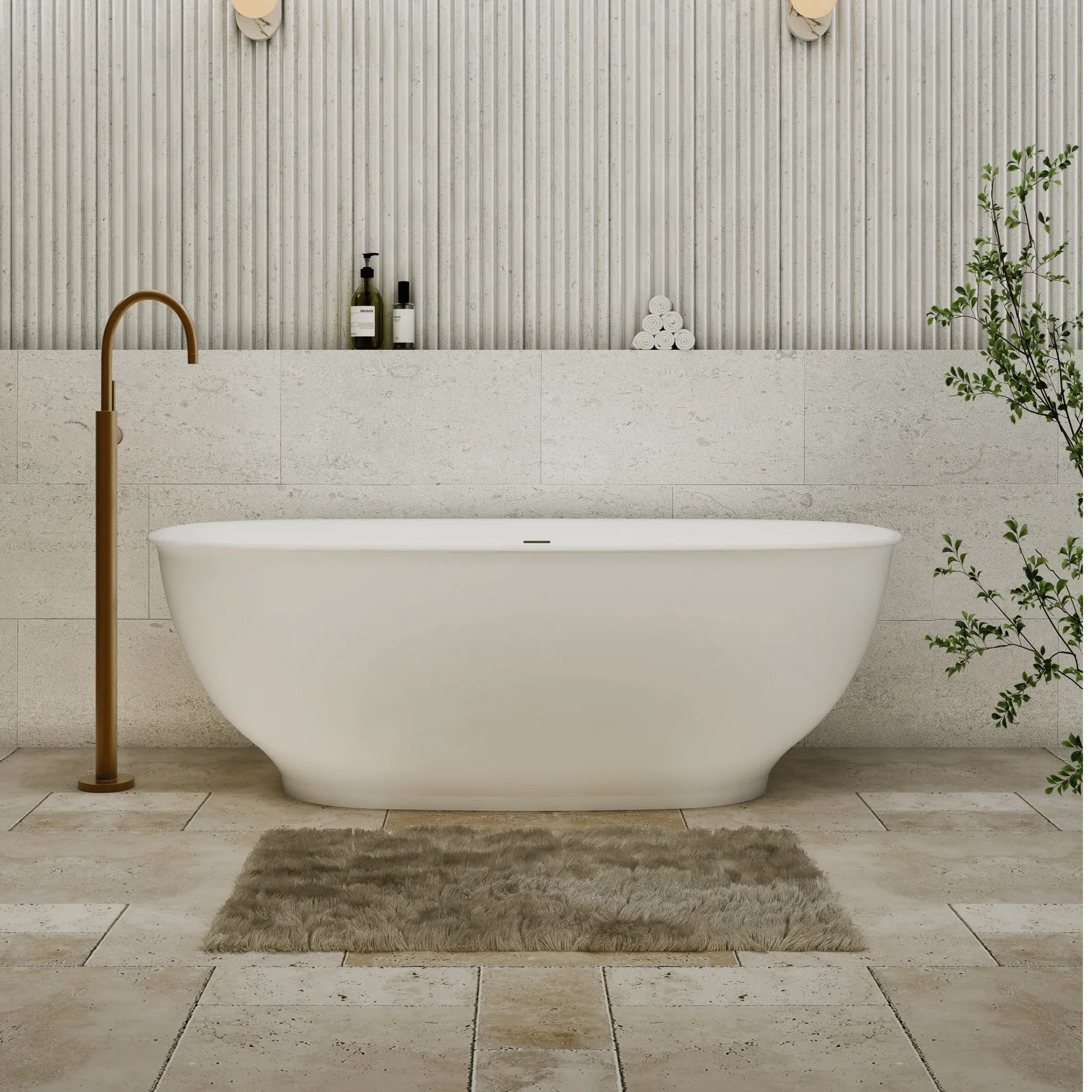 Cassa Design Hampton Freestanding Bath - Matte White - Ideal Bathroom CentreBT - HA1500M1500mm