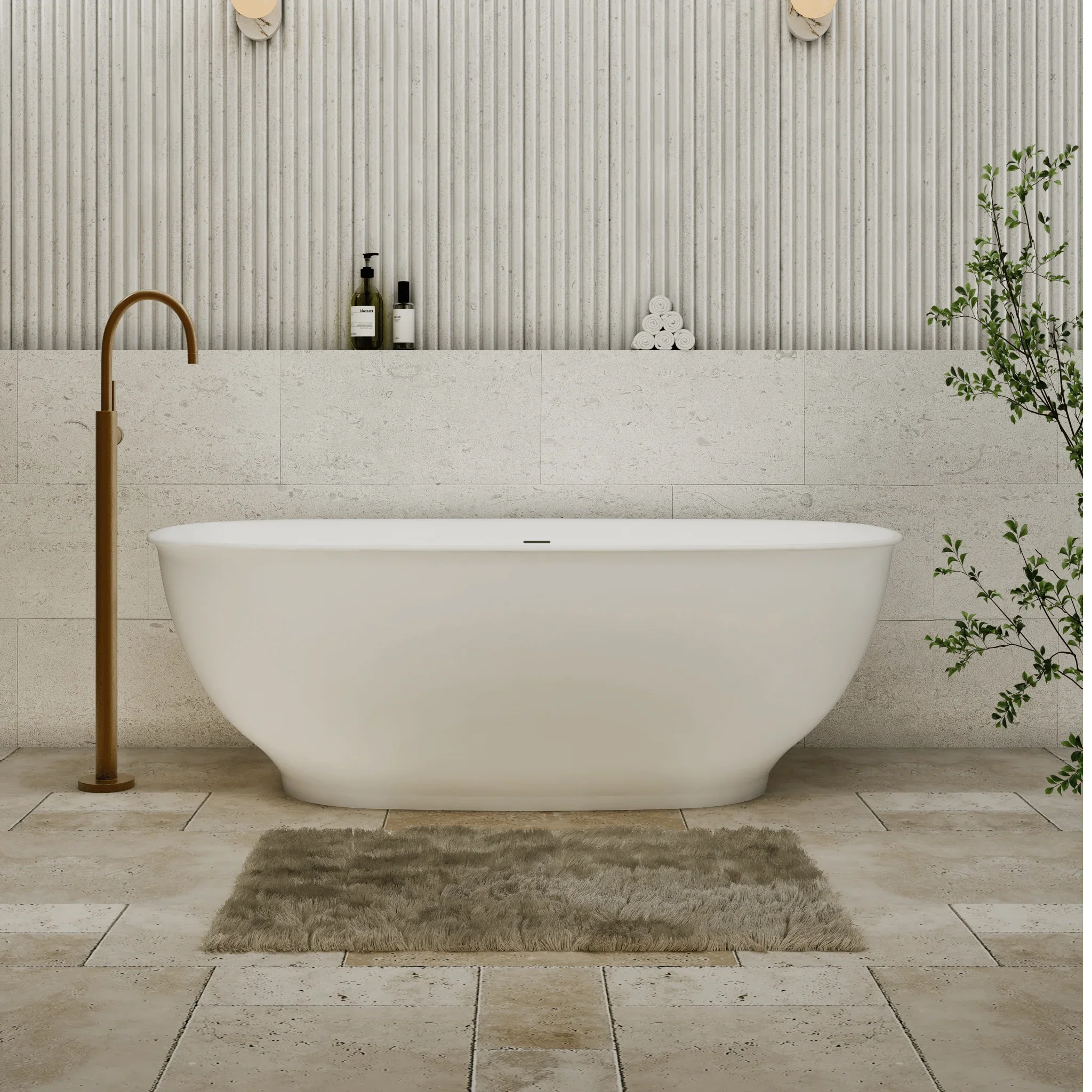 Cassa Design Hampton Freestanding Bath - Matte White - Ideal Bathroom CentreBT - HA1500M1500mm