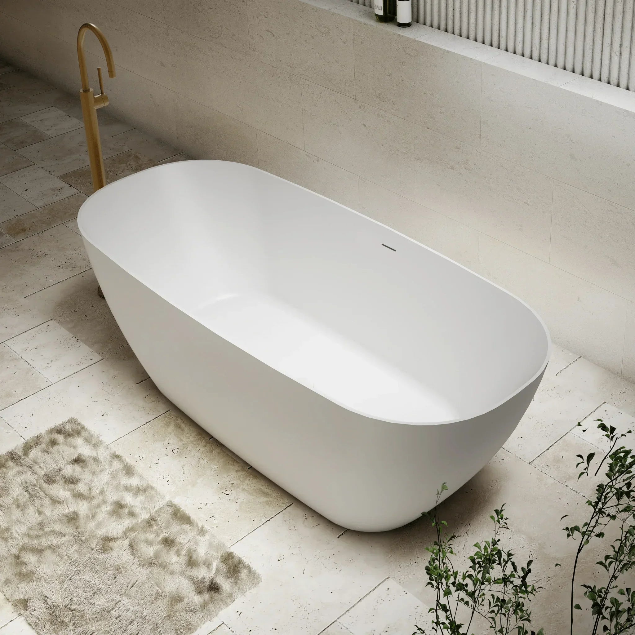 Cassa Design Rec Slimline Freestanding Bath - Gloss White - Ideal Bathroom CentreBT - RE15001500mm