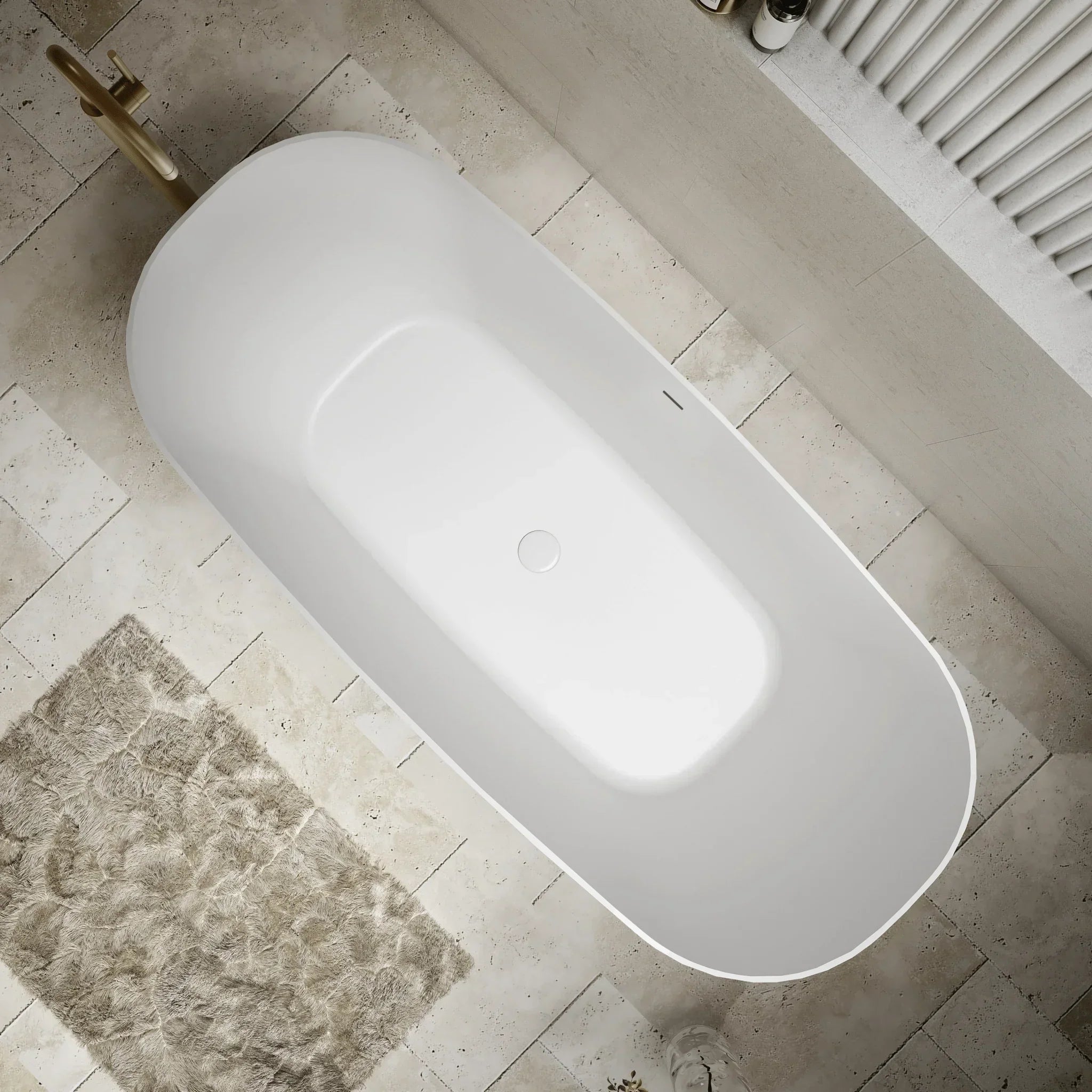 Cassa Design Rec Slimline Freestanding Bath - Gloss White - Ideal Bathroom CentreBT - RE15001500mm