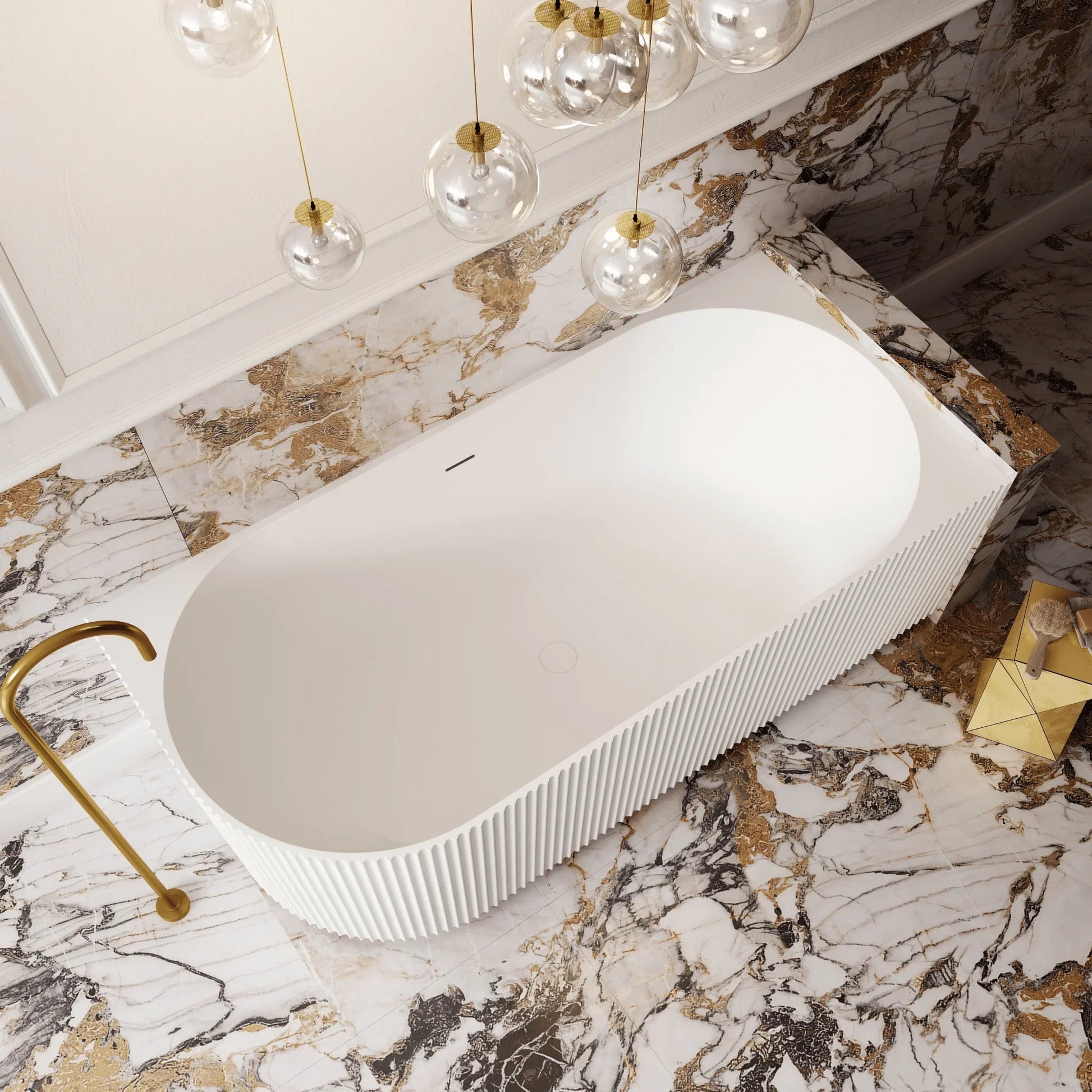 Cassa Design V - Groove Corner Back to Wall Bathtub - Matte White - Ideal Bathroom CentreBT - VG1500R1500mmRight Hand Corner