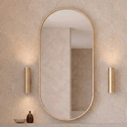 Cassa Design Elli 900x450mm Framed Shaving Cabinet, Brushed Gold