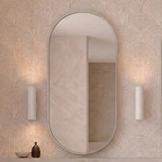 Cassa Design Elli 900x450mm Framed Shaving Cabinet, Brushed Nickel