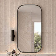 Cassa Design Rec 900x450mm Framed Shaving Cabinet, Matte Black