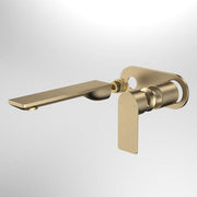 Clearance – Caroma Urbane II 180mm Wall Basin / Bath Trim Kit - Round Cover Plate - Brushed Brass - LF
