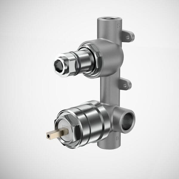 Clearance – Caroma EasySwitch Universal Bath / Shower Mixer With Diverter Inwall Body - Stainless Steel