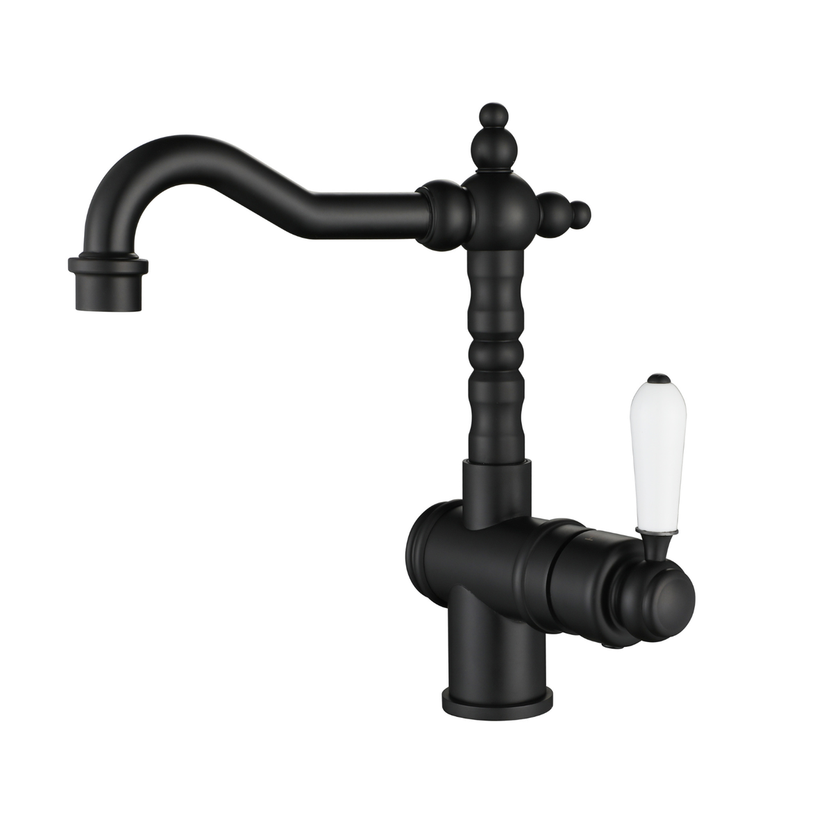 Clearance – Modern National Bordeaux High Rise Basin Mixer - Matte Black