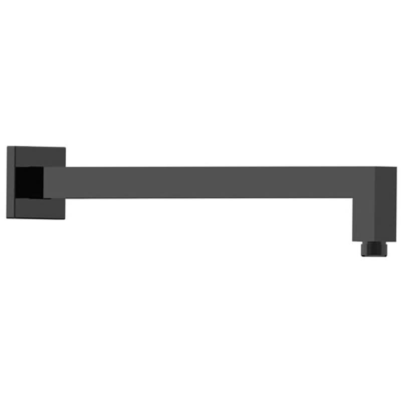 Clearance – P&P Square Straight Shower Arm 400mm – Matte Black