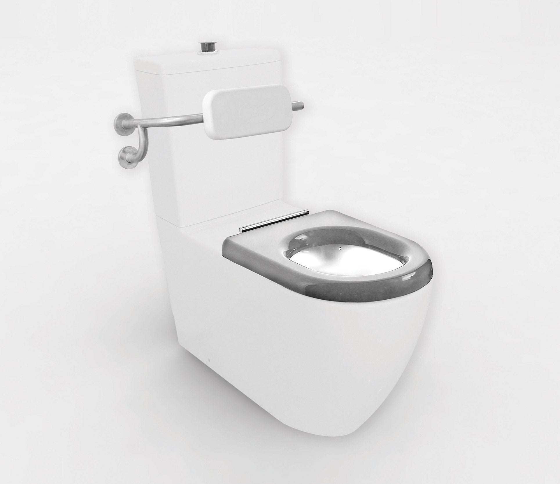 Studio Bagno Comoda 800 Disabled Toilet - Blue seat, White / Blue