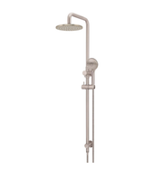 Meir Round Combination Shower Rail 200mm Rose, Three Function Hand Shower, Champagne