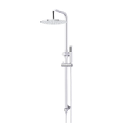 Meir Round Combination Shower Rail 300mm Rose, Single Function Hand Shower, Polished Chrome