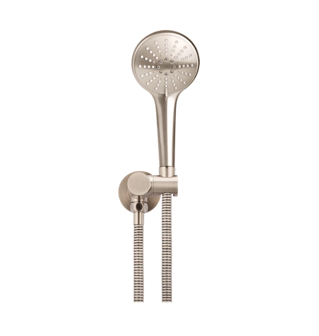 Meir Round Hand Shower on Swivel Bracket, Champagne