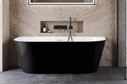 Decina Alegra 1700 Back-To-Wall Freestanding Bath (Black) - official product photo 1