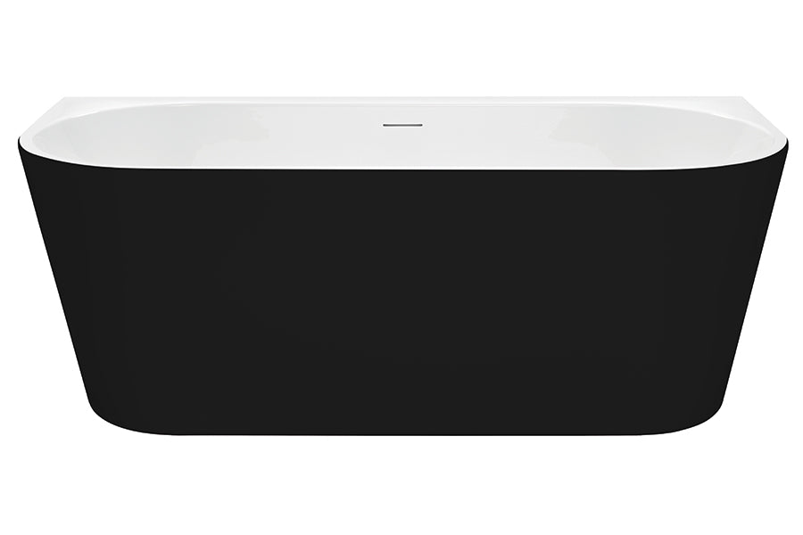 Decina Alegra 1700 Back-To-Wall Freestanding Bath (Black) - official product photo 2