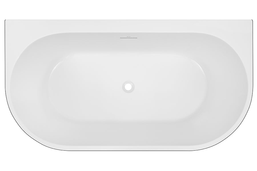 Decina Alegra 1700 Back-To-Wall Freestanding Bath (Black) - official product photo 3