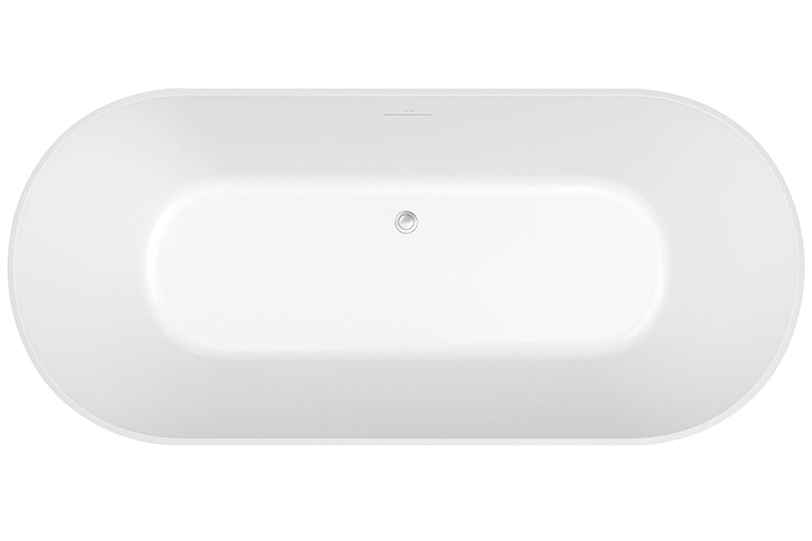Decina Elinea 1500/1790 Freestanding Bath with Integrated Overflow (Black) - official product photo 3