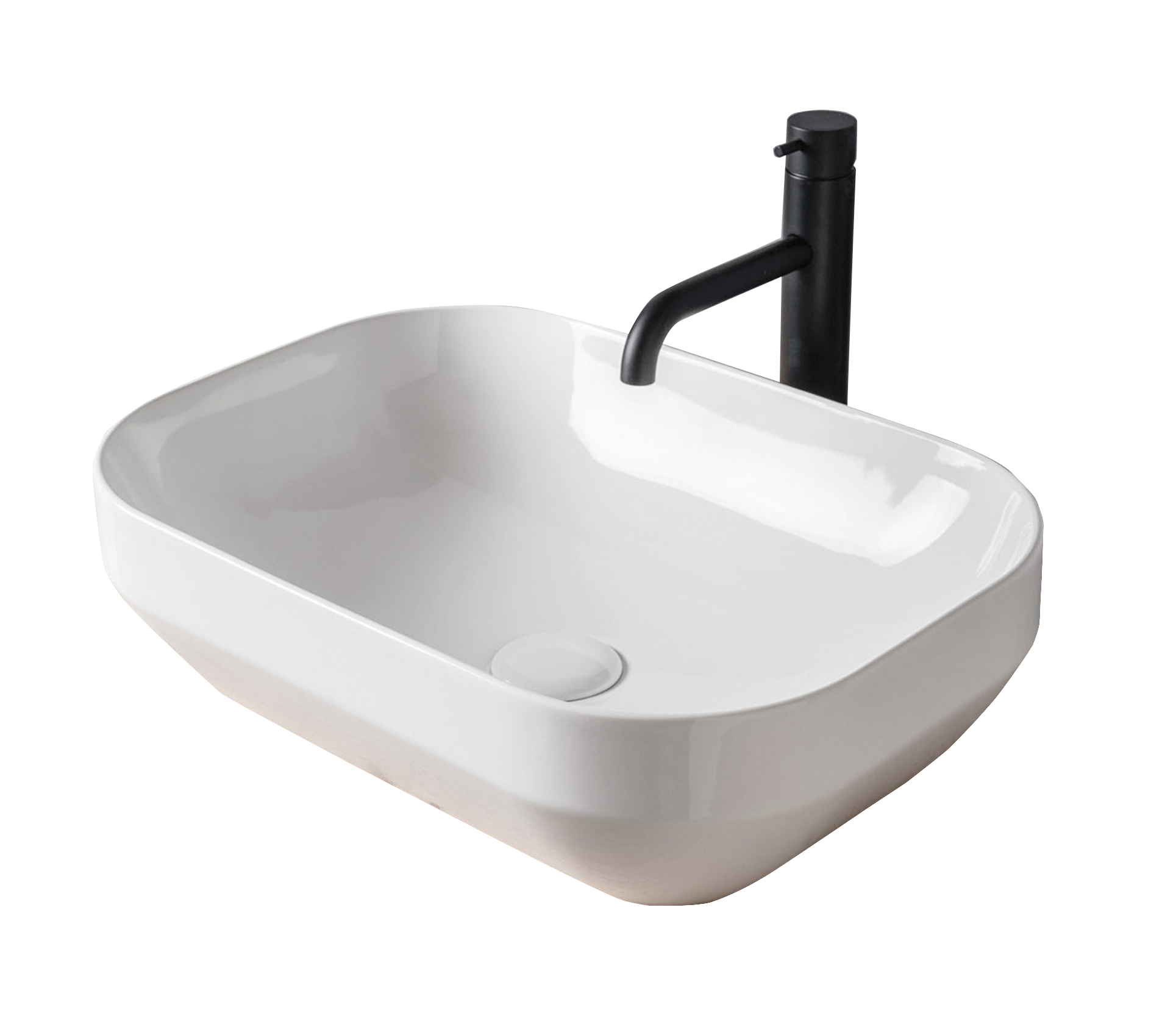 Studio Bagno Decus 50 Bench Basin, Gloss White