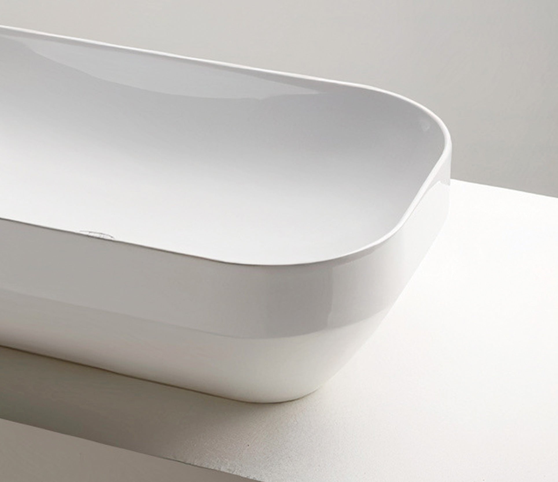 Studio Bagno Decus 50 Bench Basin, Gloss White