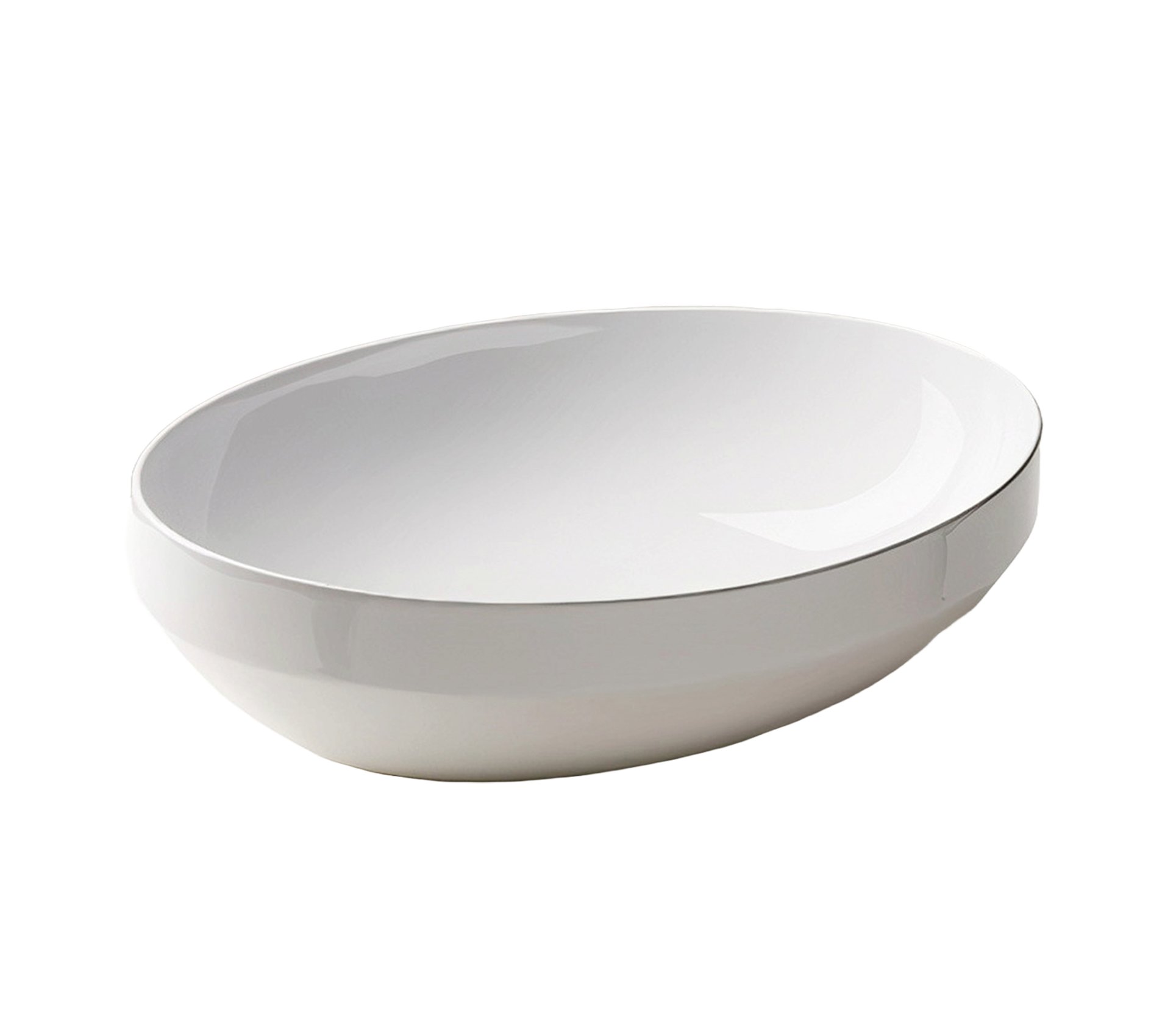 Studio Bagno Decus 50 Oval Bench Basin, Gloss White