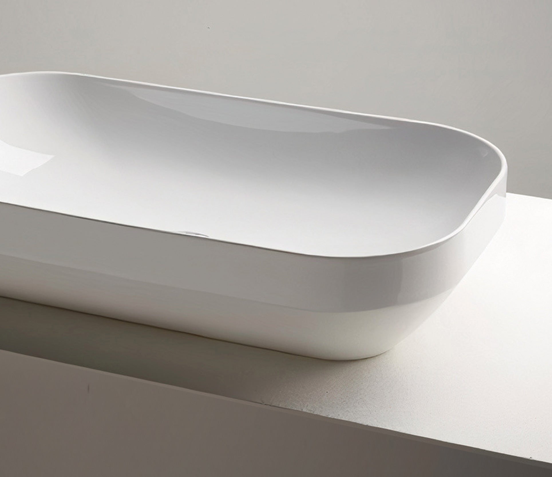 Studio Bagno Decus 60 Bench Basin, Gloss White