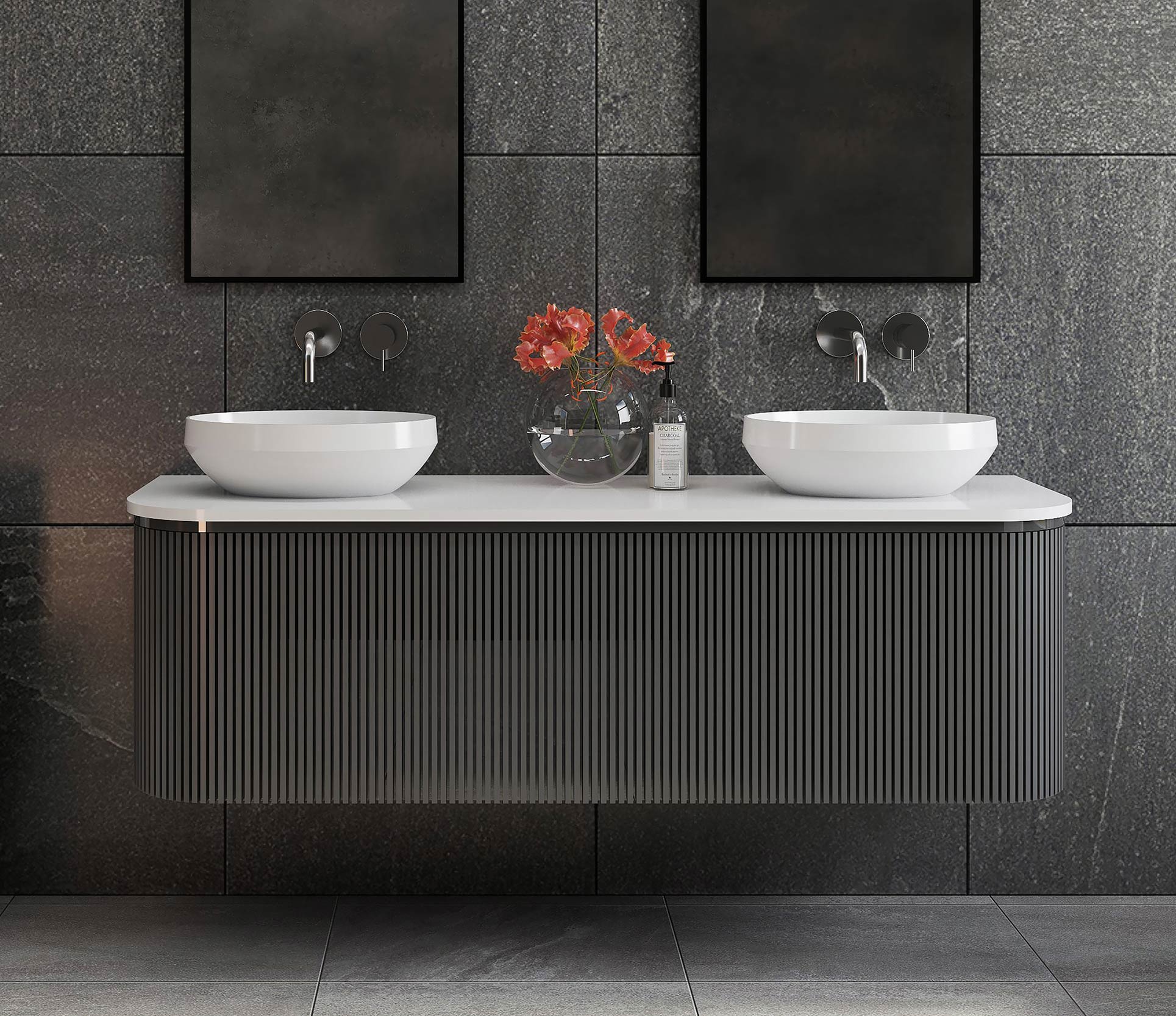 Studio Bagno Decus 60 Bench Basin, Gloss White