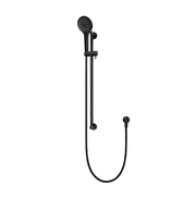 Meir Round Three Function Hand Shower on Rail Column, Matte Black