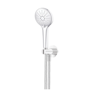 Meir Round Three Function Hand Shower on Fixed Bracket, Polished Chrome