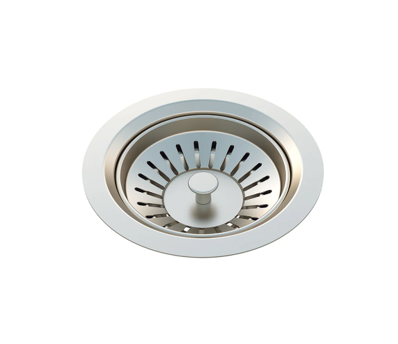 Meir Sink Strainer and Waste Plug Basket with Stopper, Brushed Nickel