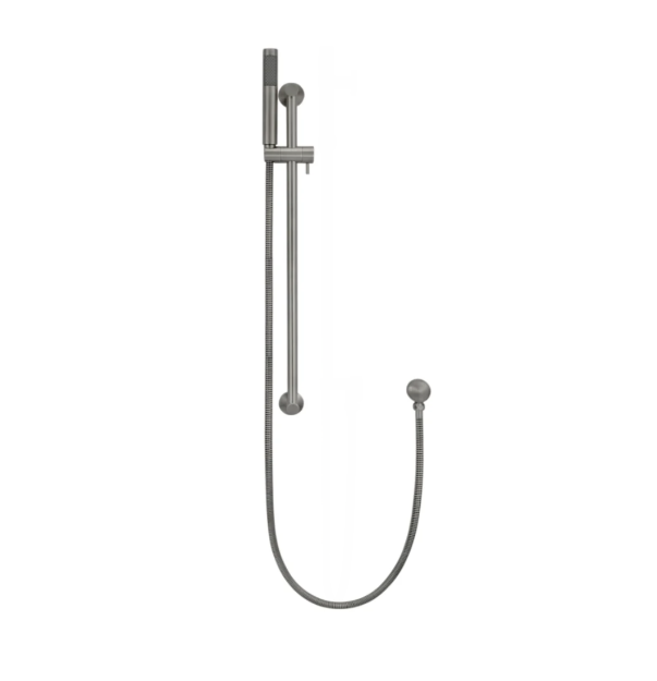 Meir Round Hand Shower on Rail Column, Shadow