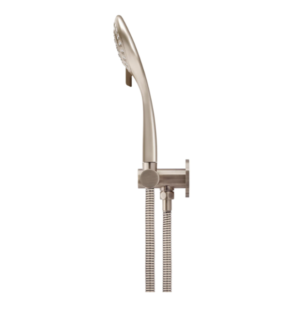 Meir Round Hand Shower on Swivel Bracket, Champagne