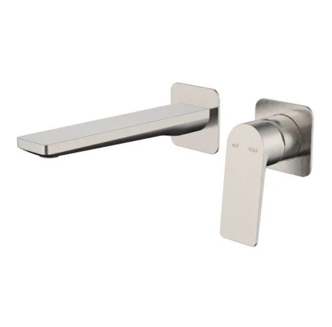 Millennium Jenex Wall Basin Mixer, Brushed Nickel