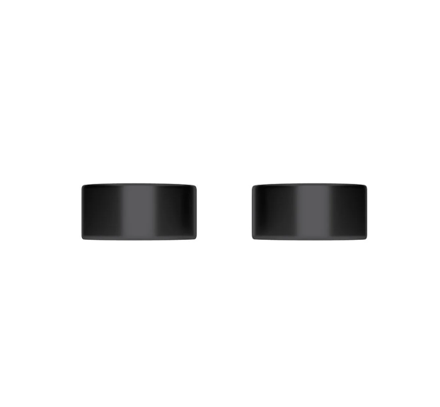 Meir Circular Wall Taps, Matte Black