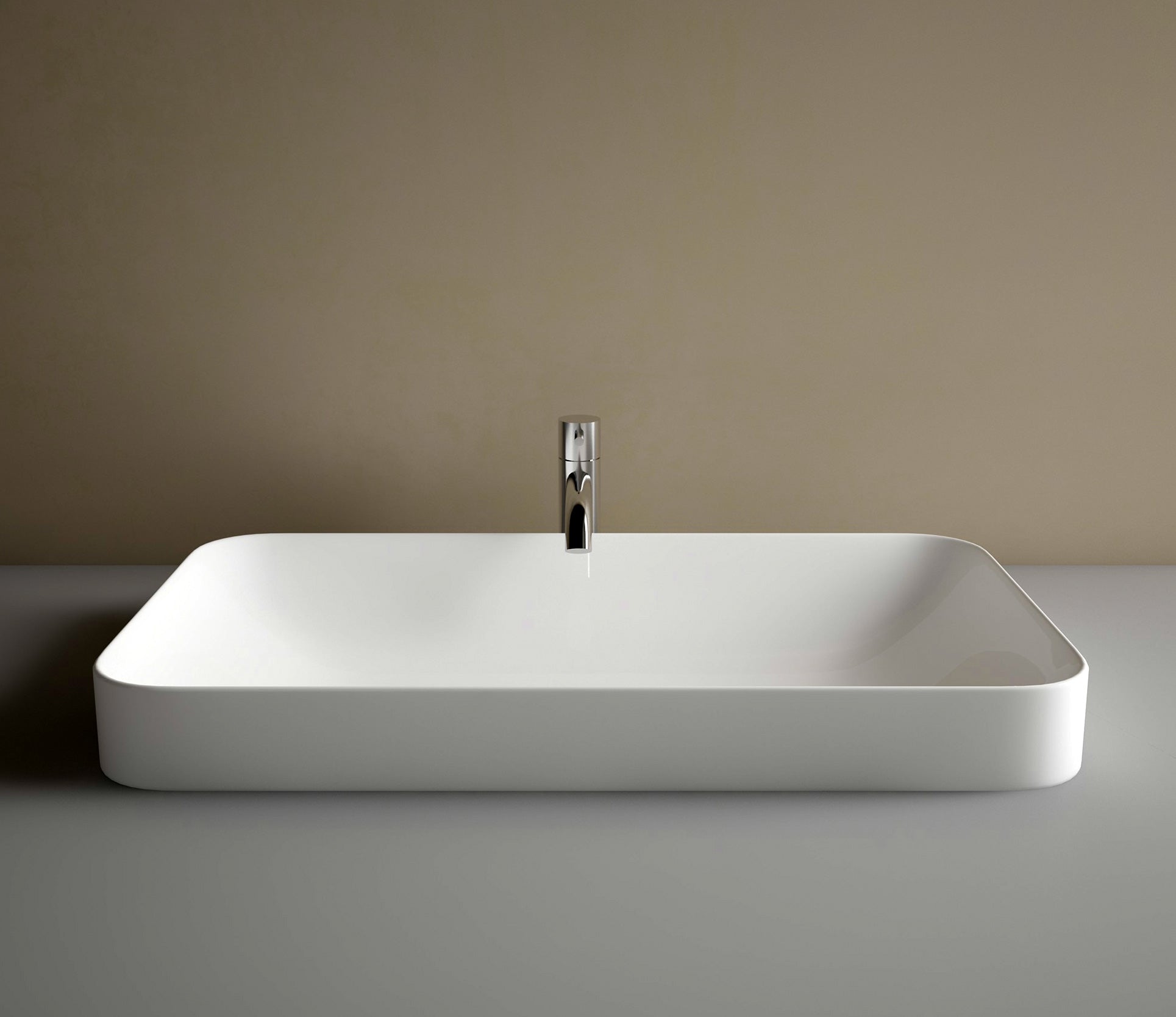 Studio Bagno Element 75 Bench Basin, Gloss White