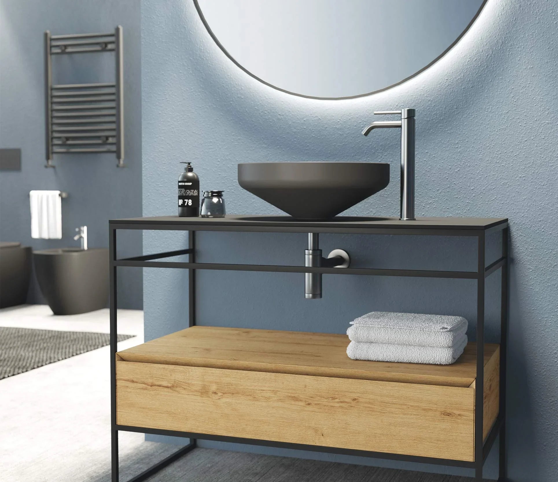 Studio Bagno Equilibrium 1 Bench Basin - Matte White