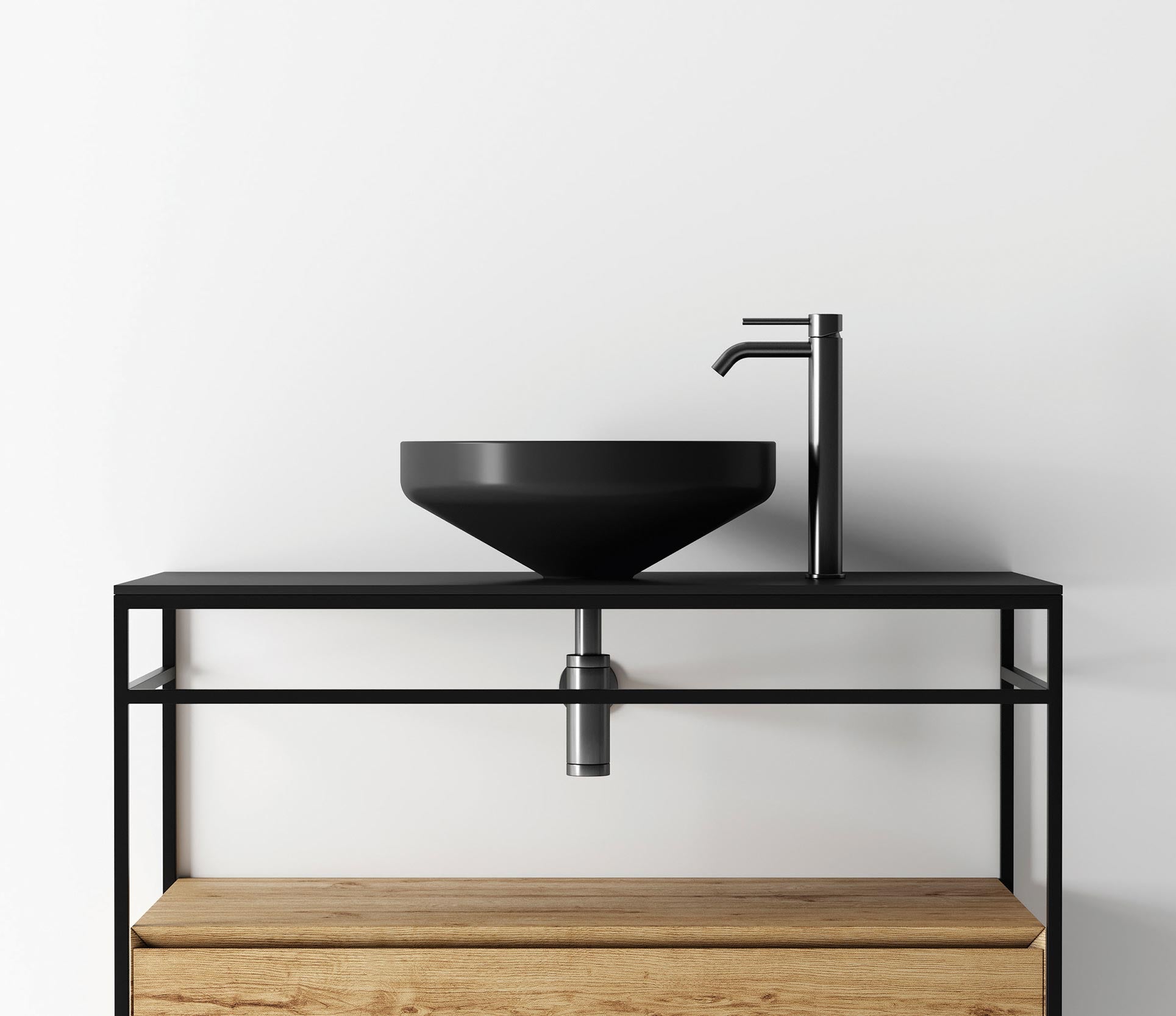 Studio Bagno Equilibrium 1 Bench Basin, Gloss White