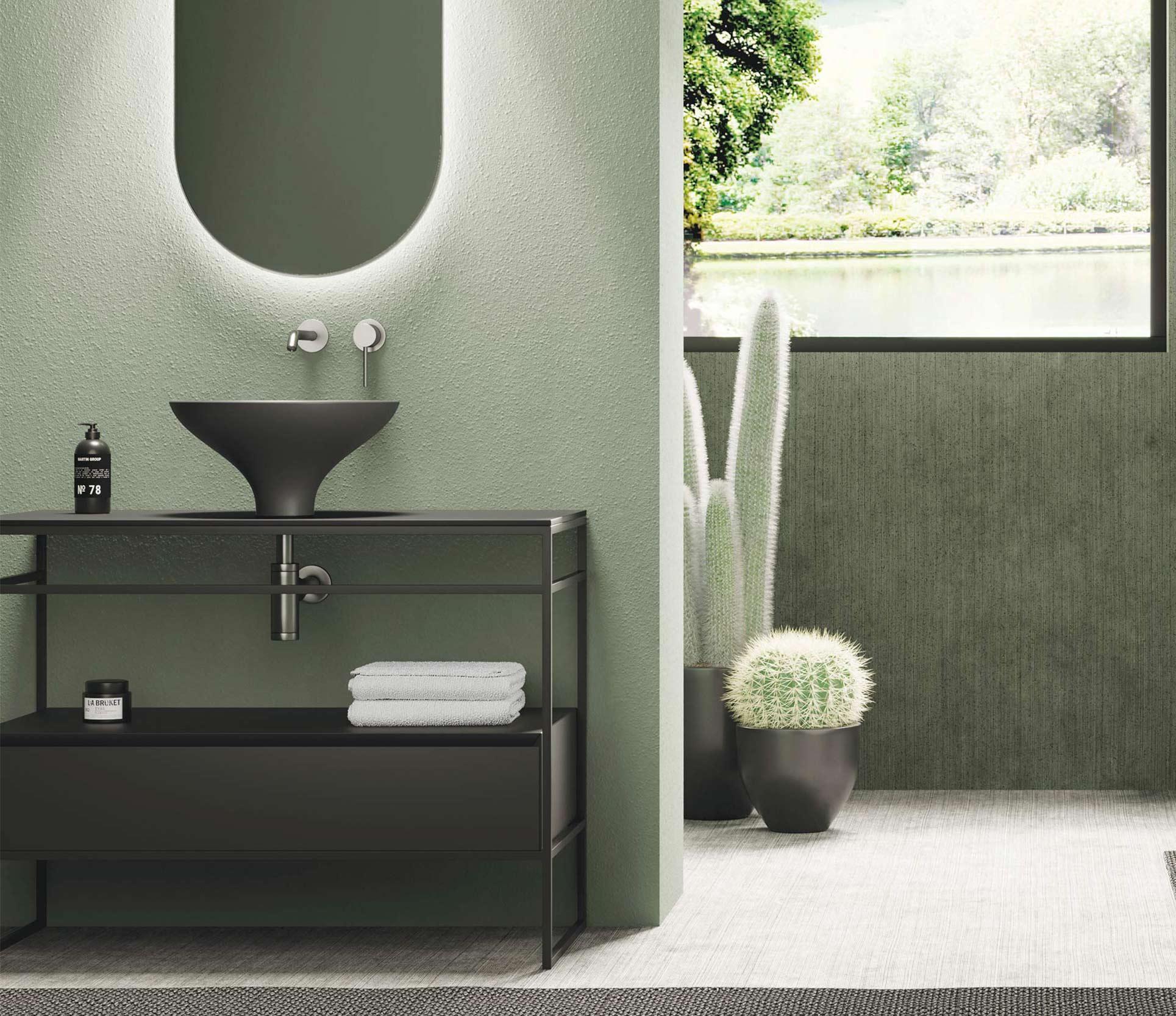 Studio Bagno Equilibrium 2 Bench Basin - Matte Black
