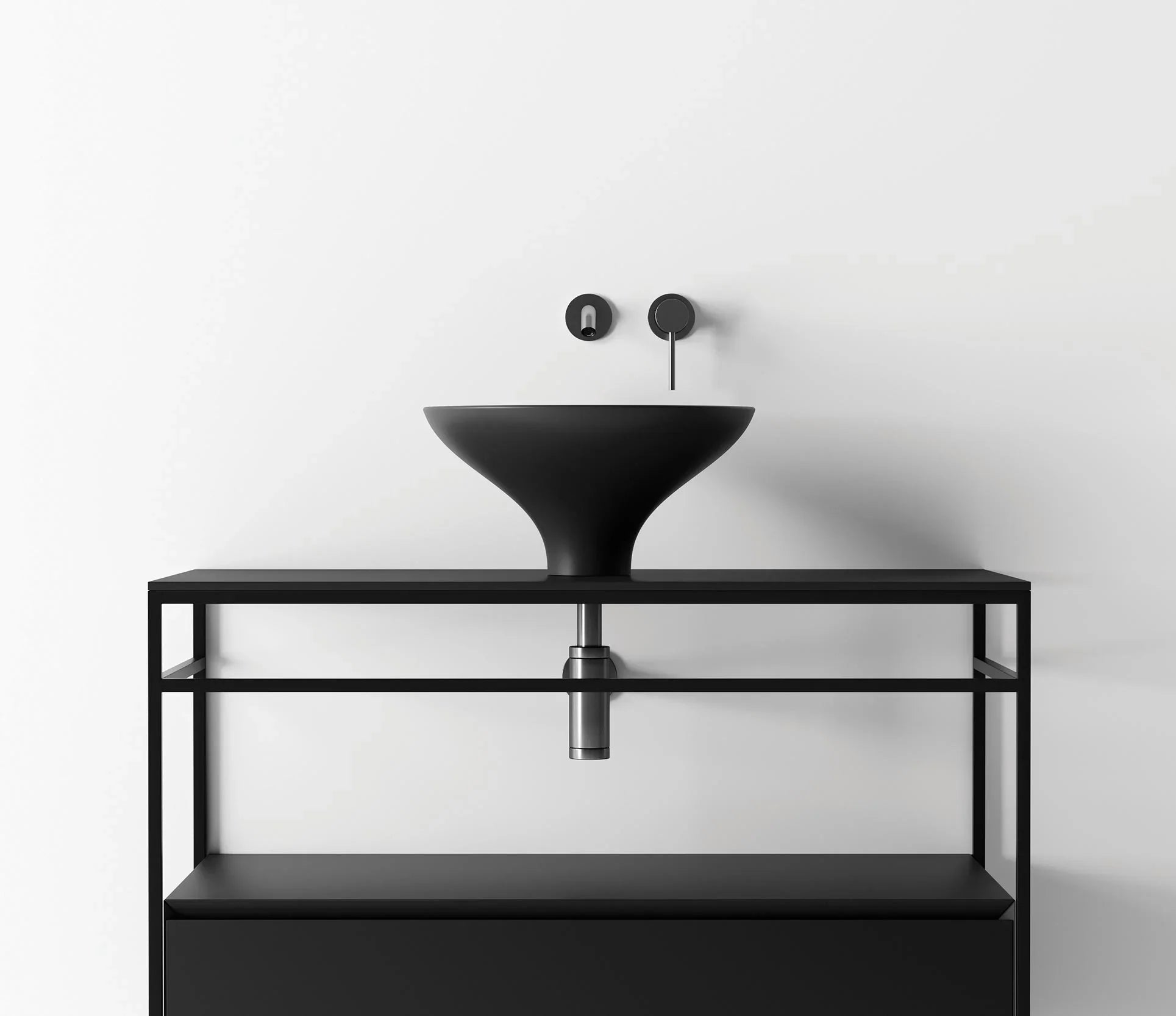 Studio Bagno Equilibrium 2 Bench Basin - Matte Black
