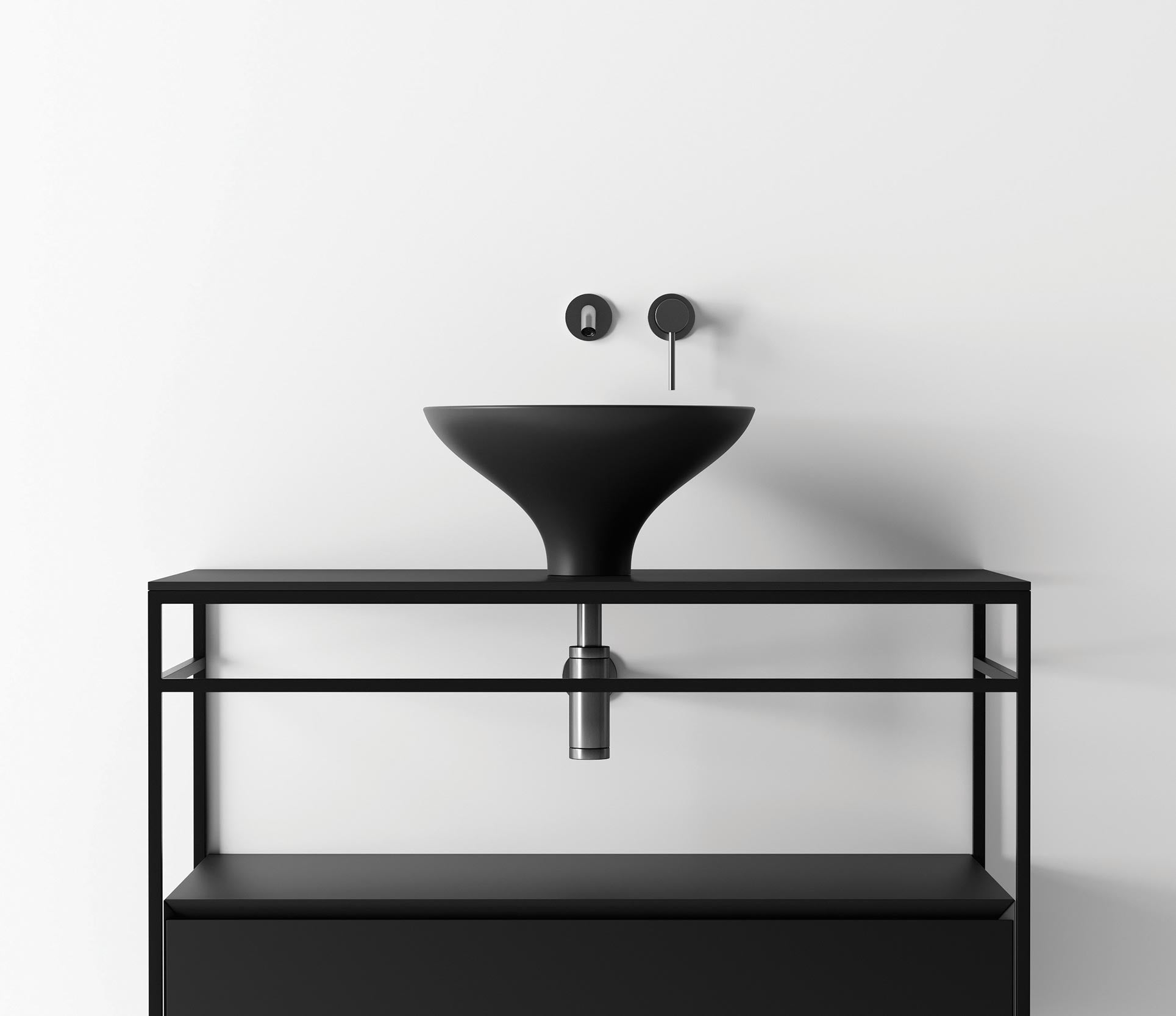 Studio Bagno Equilibrium 2 Bench Basin, Gloss White