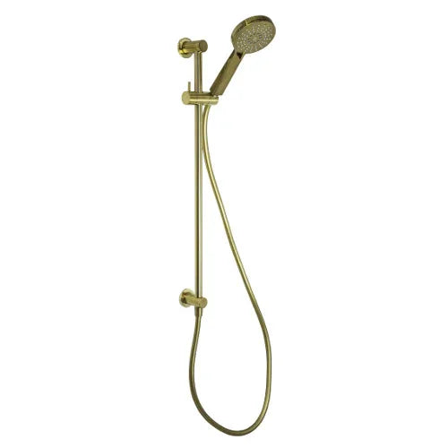 Millennium Finesa Top Inlet Rail Shower, Modern Brass
