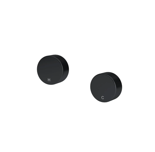 Meir Circular Wall Taps, Matte Black