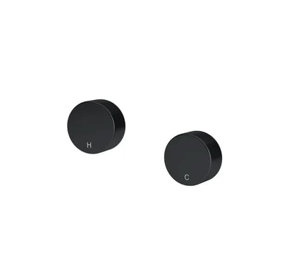 Meir Circular Wall Taps, Matte Black