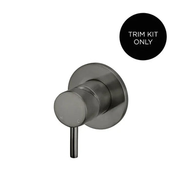 Meir Round Wall Mixer Short Pin-lever Finish Kit, Shadow