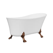 Clawfoot Freestanding Acrylic Bath, 1500mm, Brushed Copper Feet