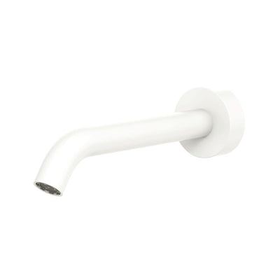Fienza KAYA Wall Basin/Bath 180mm Outlet Round Plate Matte White LF SUS304