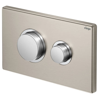 Fienza Viega Visign Public 11 Raised Button Flush Plate, Stainless Steel