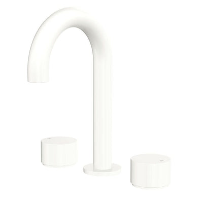 Fienza Kaya Round Hob Set, Round Taps, Matte White