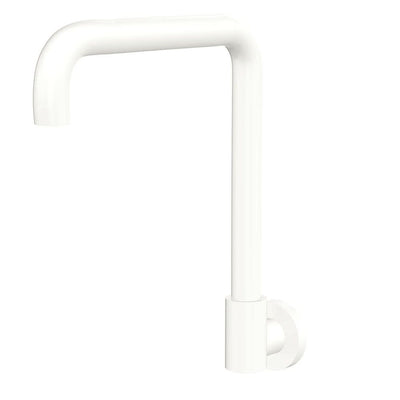 Fienza Kaya Squareline Wall Swivel Outlet Set, Matte White